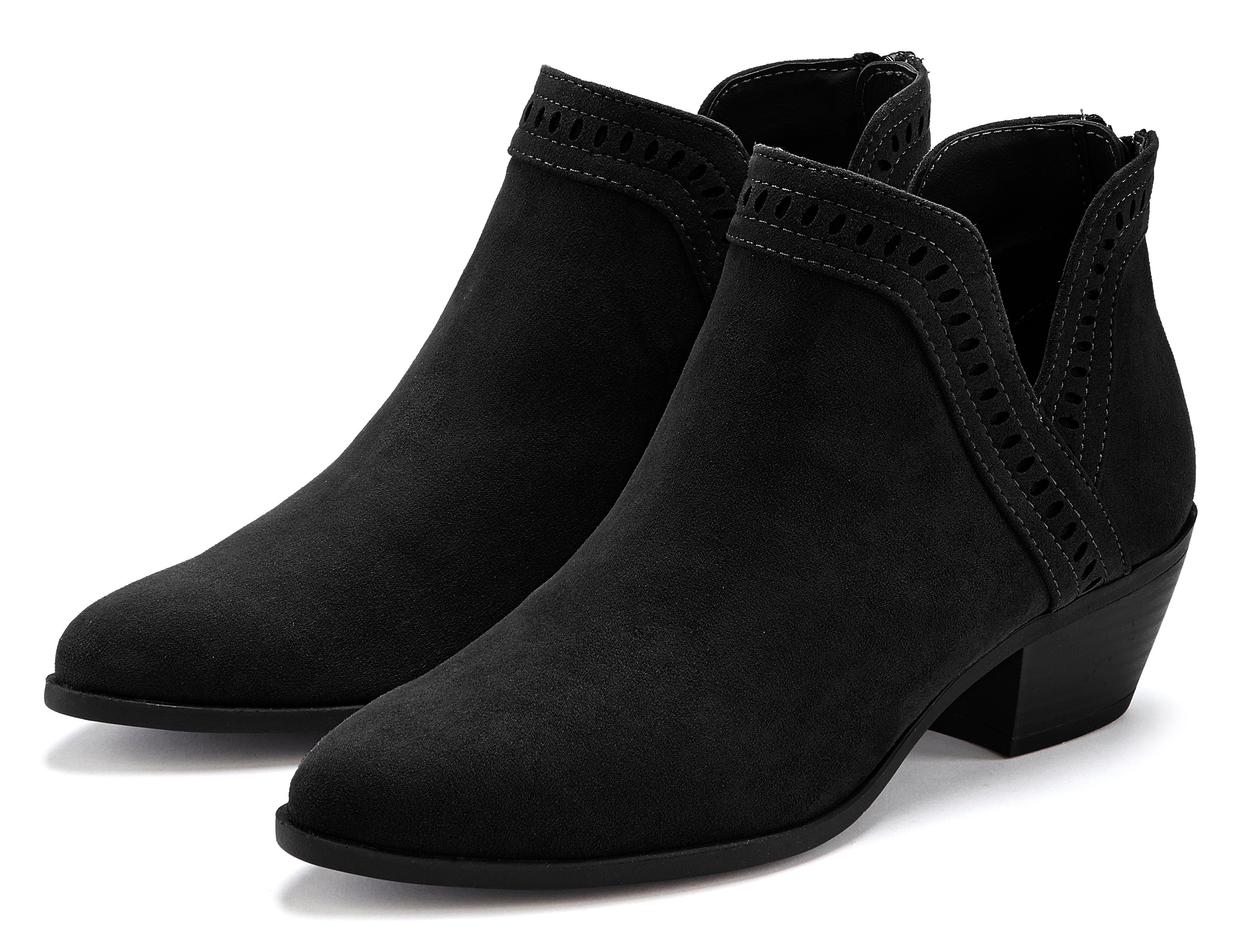 LASCANA Cowboy Stiefelette, mit seitlichem Ausschnitt günstig online kaufen