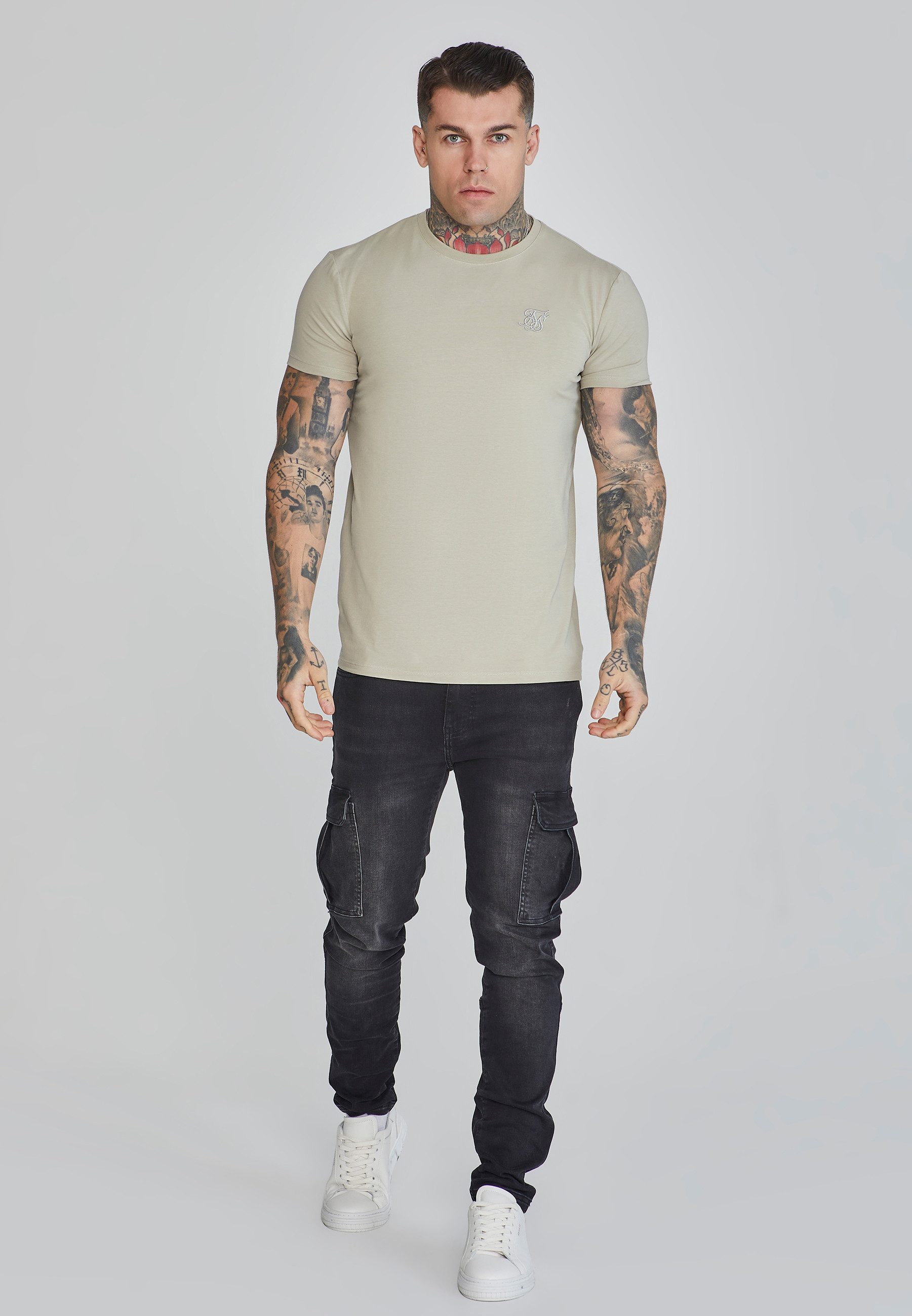 Siksilk T-Shirt SikSilk Herren Graues Muscle günstig online kaufen