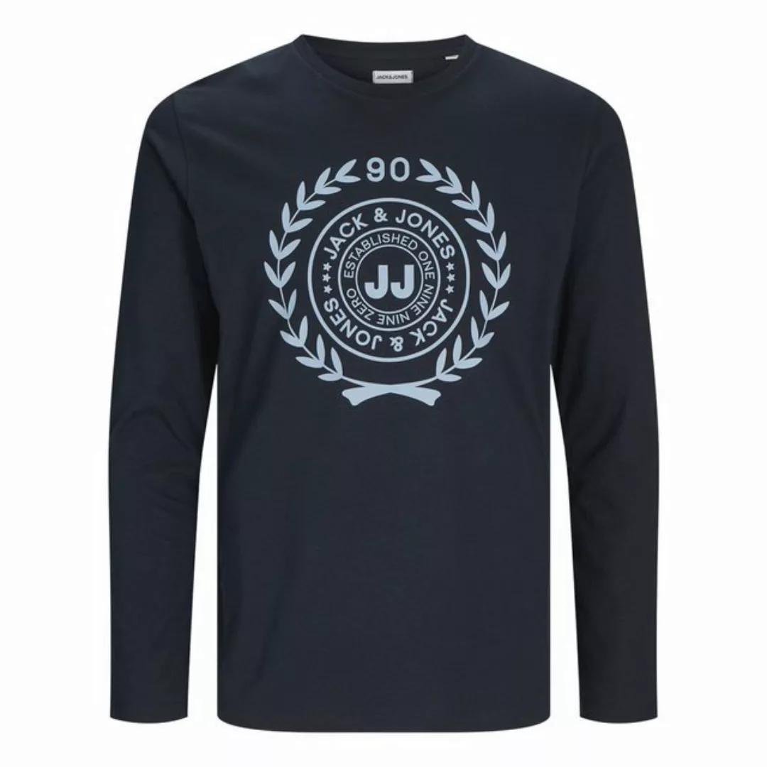 Jack & Jones Langarmshirt Jacathens LS Tee mit Marken-Schriftzug auf der Br günstig online kaufen