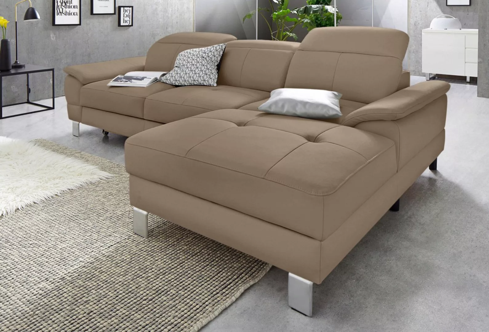 exxpo - sofa fashion Ecksofa "Mantua 2, inkl. Kopf- bzw. Rückenverstellung, günstig online kaufen