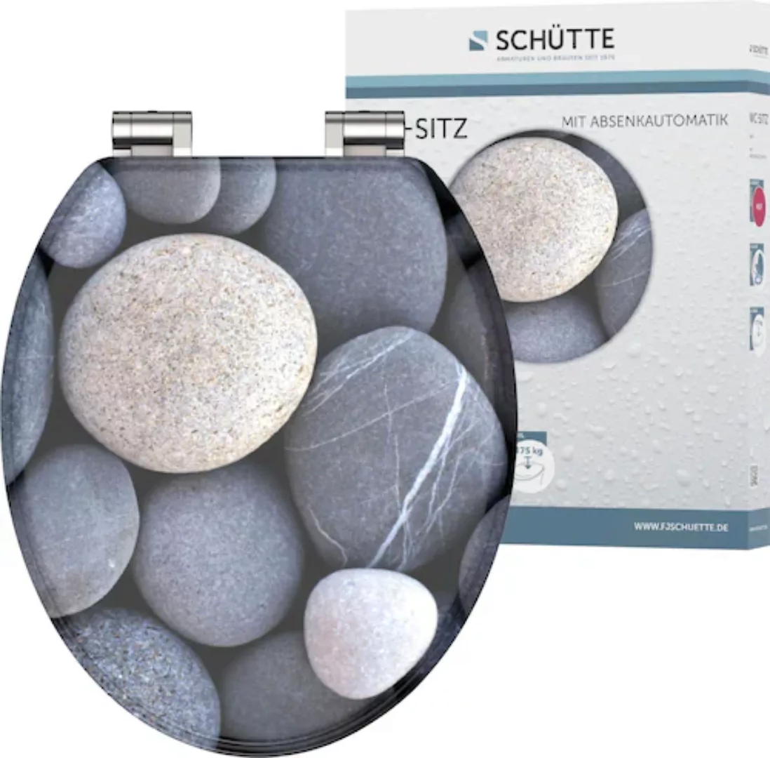 Schütte WC-Sitz »GREY STONES«, mit Absenkautomatik und Holzkern, MDF günstig online kaufen