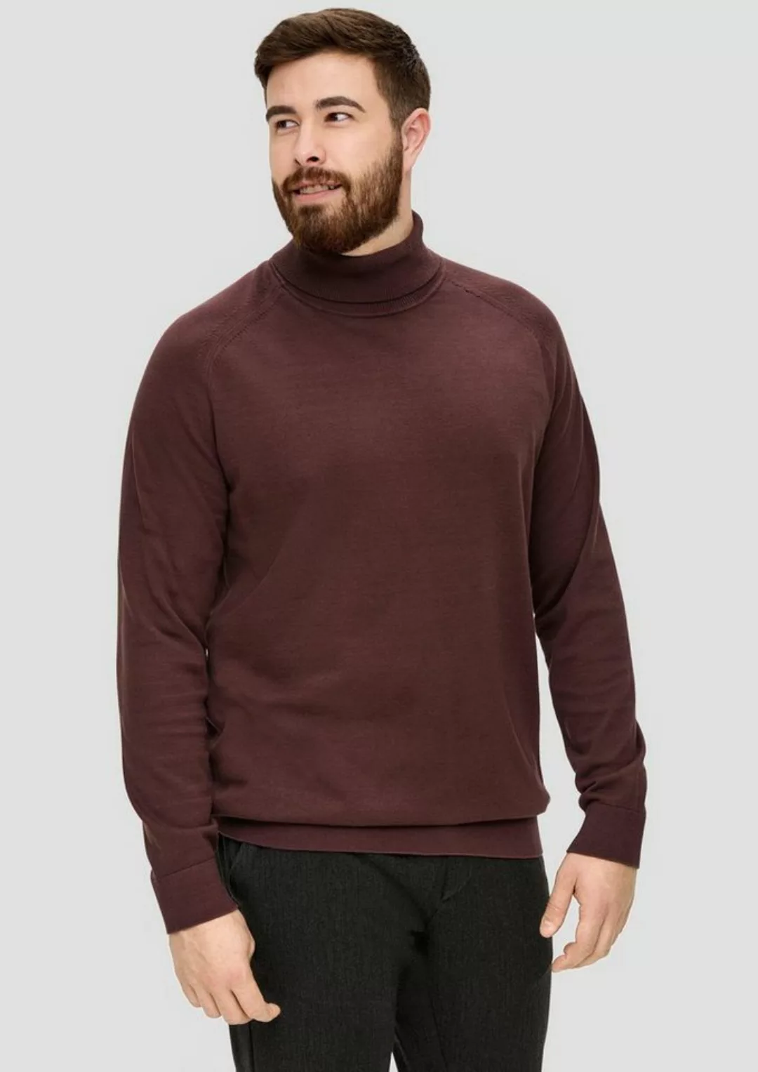 s.Oliver Strickpullover Rollkragenpullover aus Baumwolle günstig online kaufen