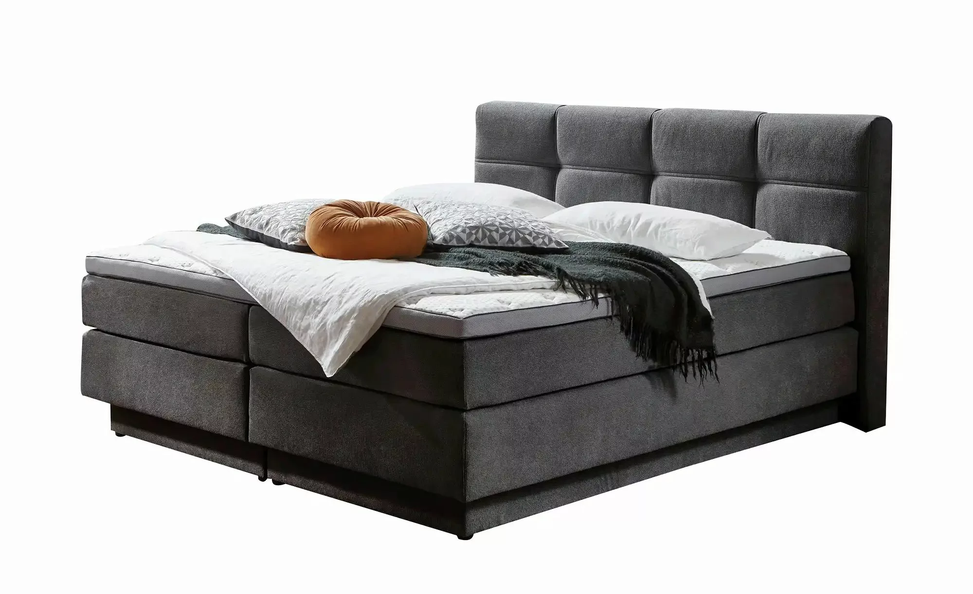 Boxspringbett Portage grau Liegefläche B/L: ca. 160x200 cm günstig online kaufen