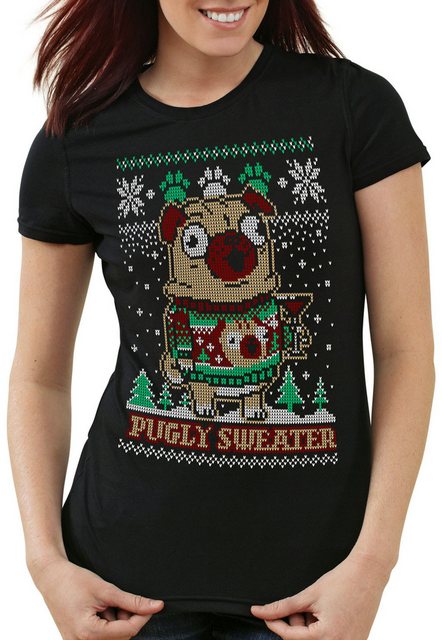 style3 T-Shirt Pugly Sweater mops hund xmas weihnachten ugly günstig online kaufen