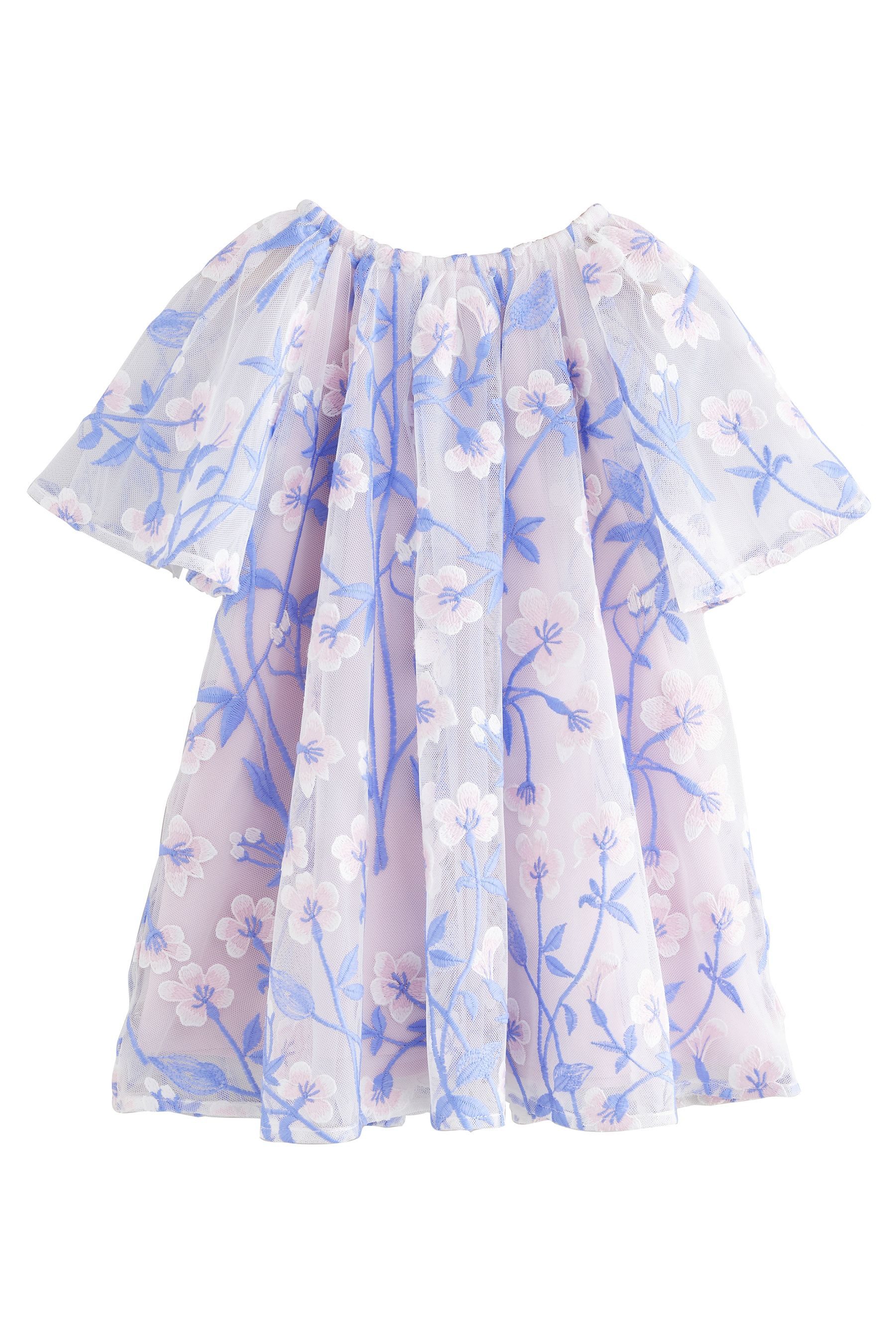 Next Tüllkleid Besticktes Kleid aus Netzstoff günstig online kaufen