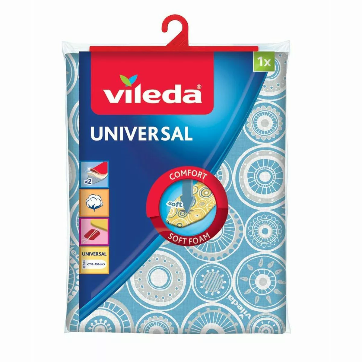 Bügelbrettbezug Vileda 163259 Universal Blau (130 X 45 Cm) günstig online kaufen