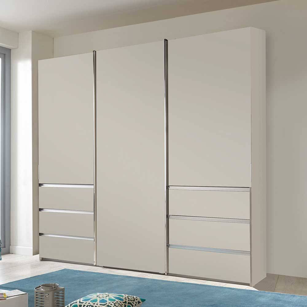 Kleiderschrank Champagnerfarben in modernem Design 250 cm breit günstig online kaufen