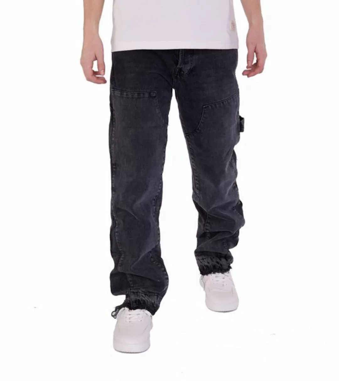 Denim Distriqt Workerjeans Lässige Double Knee Baggy Worker Jeans günstig online kaufen