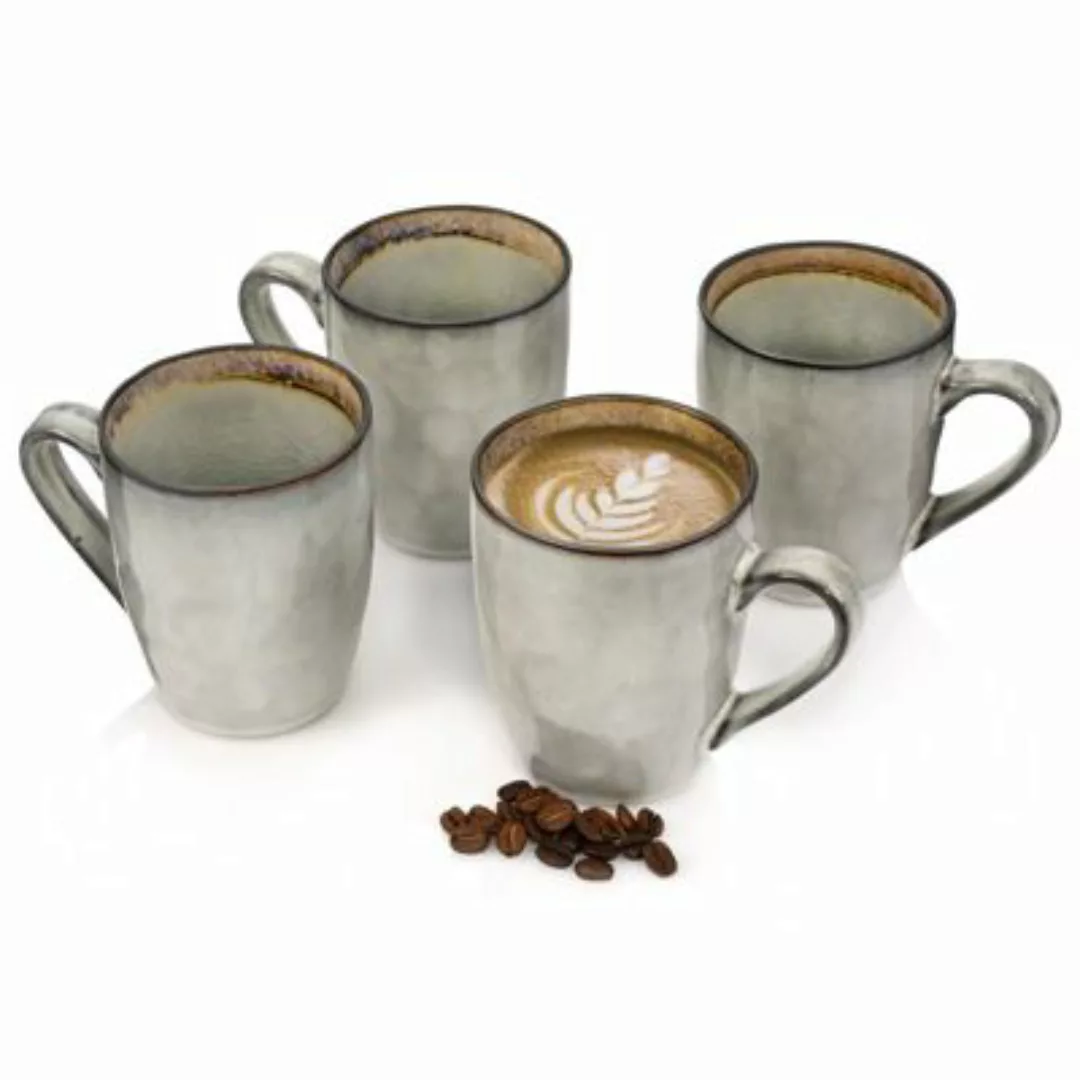 SÄNGER Kaffeebecher Capri 4-tlg. Kaffeebecher grau günstig online kaufen