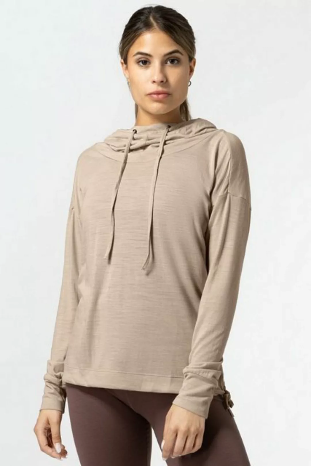 SUPER.NATURAL Hoodie für Damen aus Merino W FUNNEL HOODIE leichtes Longslee günstig online kaufen