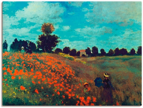 Artland Leinwandbild "Die Mohnblumen, 1873", Blumenwiese, (1 St.), auf Keil günstig online kaufen