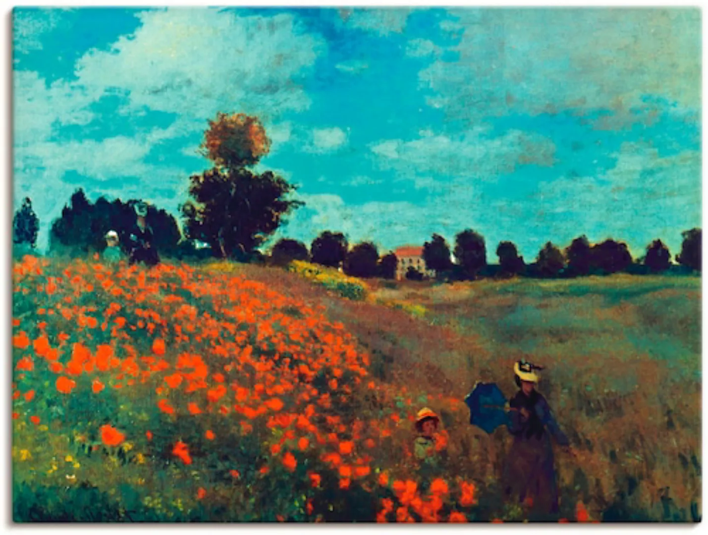 Artland Leinwandbild "Die Mohnblumen, 1873", Blumenwiese, (1 St.), auf Keil günstig online kaufen