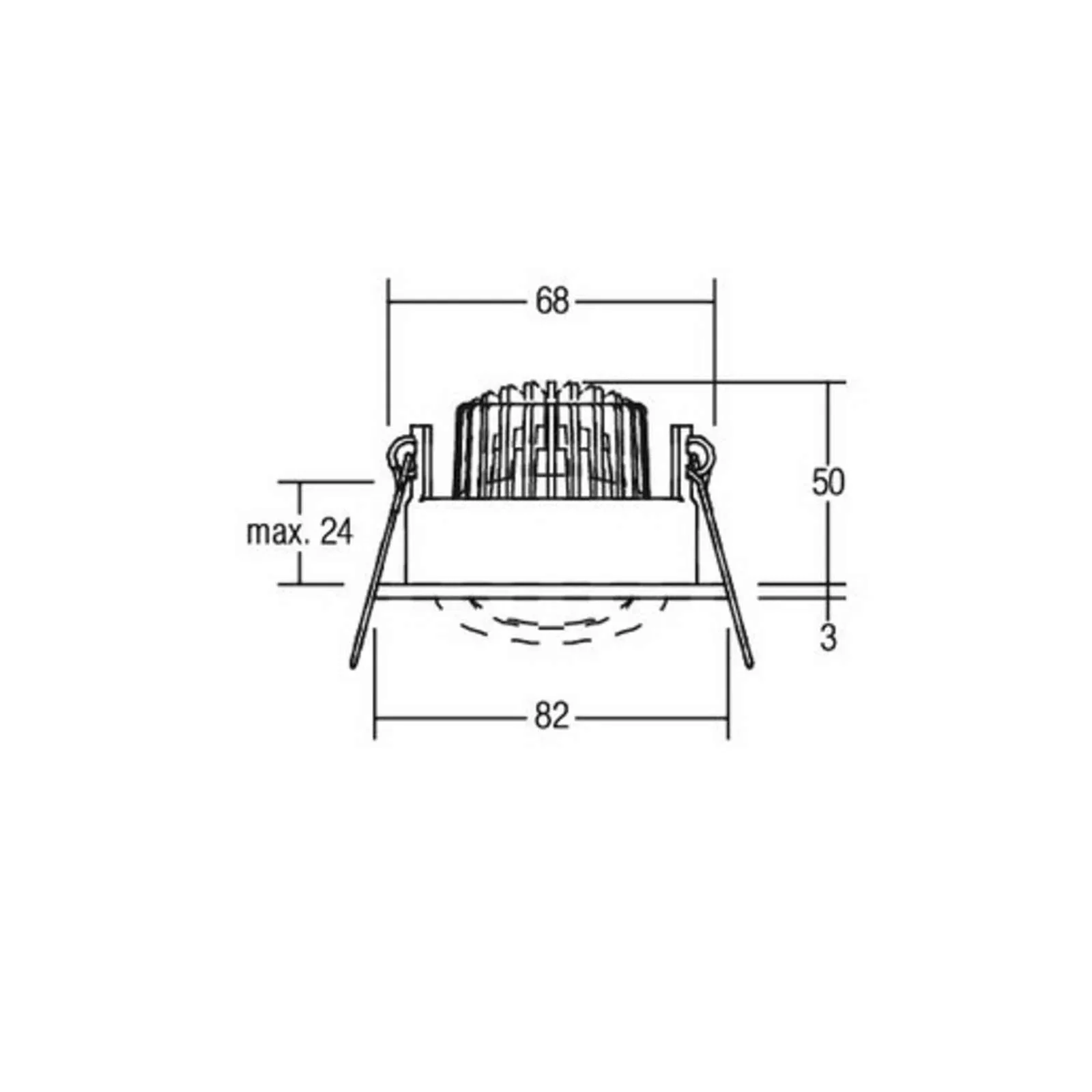 BRUMBERG Einbaustrahler IP65 rund schaltbar titan günstig online kaufen