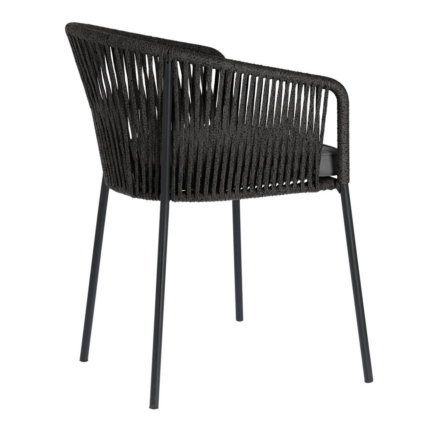 Natur24 4er Set Stühle Yanet schwarz 56x79x55cm Sessel Veranda günstig online kaufen