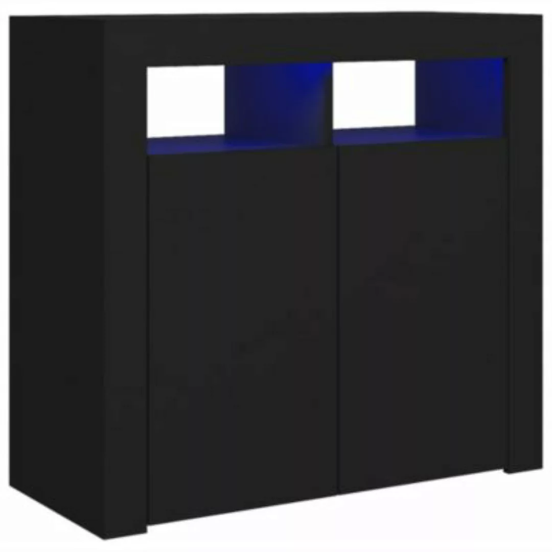 Sideboard Mit Led-leuchten Schwarz 80x35x75 Cm günstig online kaufen