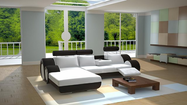 Xlmoebel Ecksofa Moderne Wohnlandschaft mit Ecksofa und USB-Anschluss, Lede günstig online kaufen