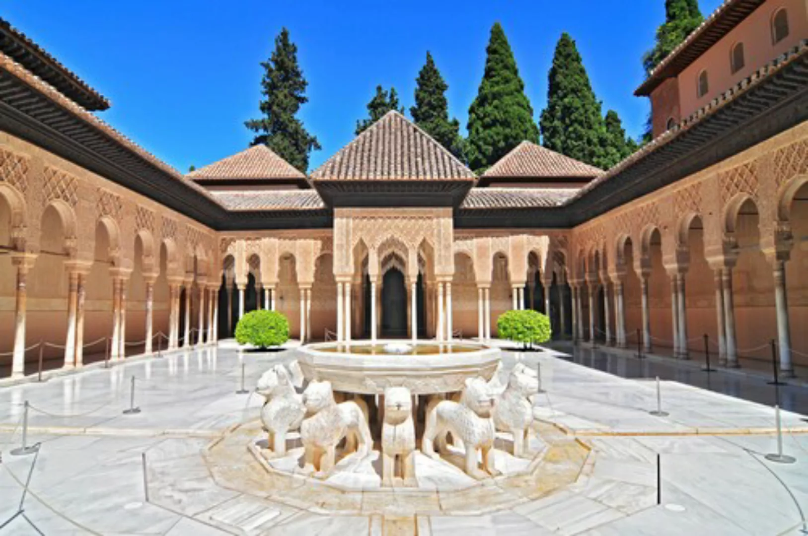 Papermoon Fototapete »ARCHITEKTUR-PATIO DES LÖWES PALAST ALHAMBRA BOGEN HOF günstig online kaufen