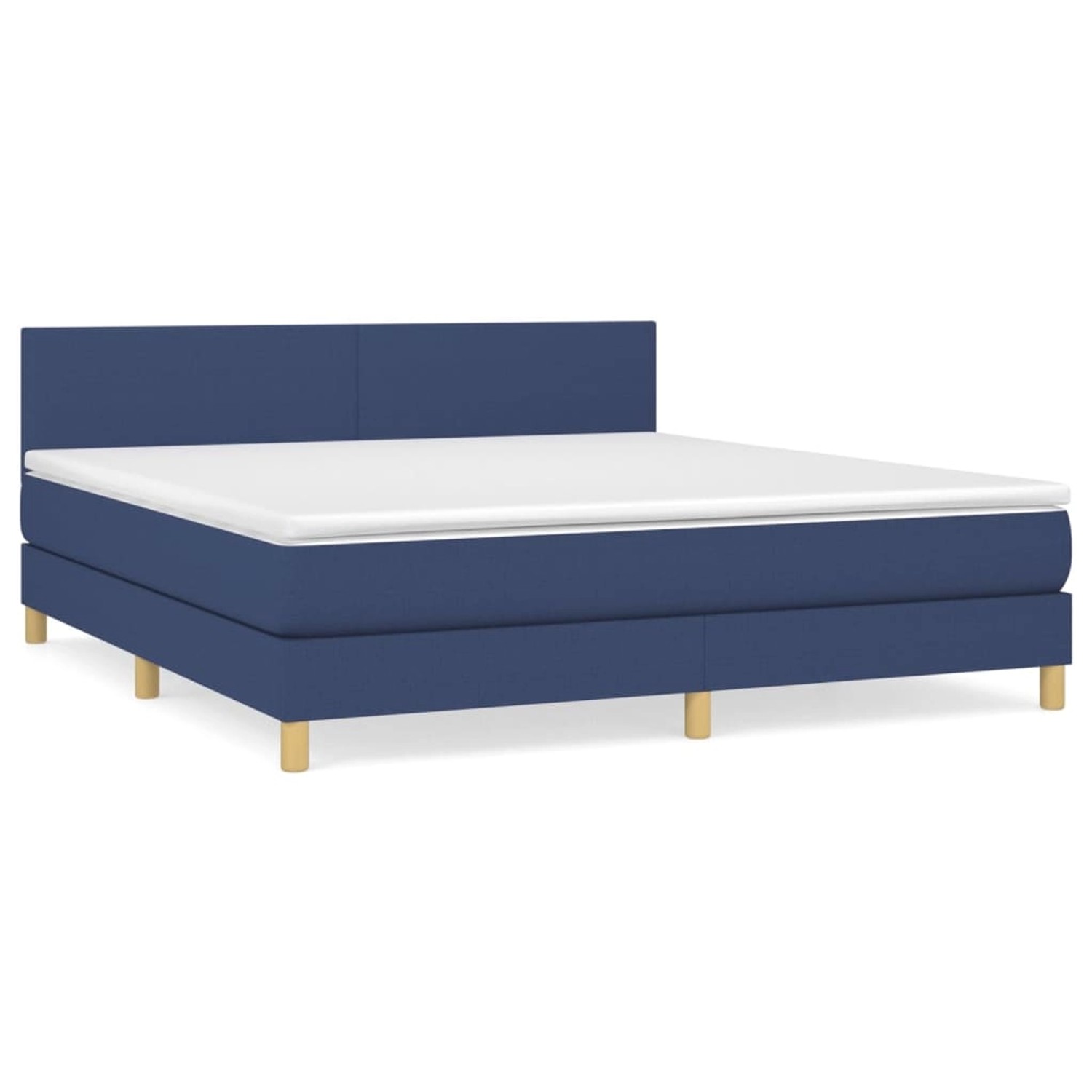 vidaXL Boxspringbett mit Matratze Blau 160x200 cm Stoff1379117 günstig online kaufen