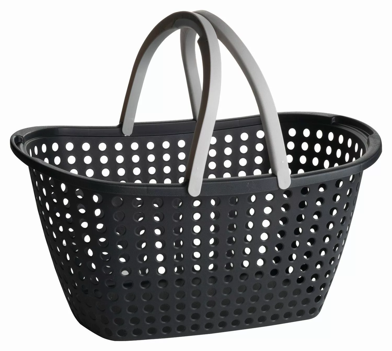 Koopman Einkaufskorb KARL, Grau, Schwarz, Kunststoff, günstig online kaufen