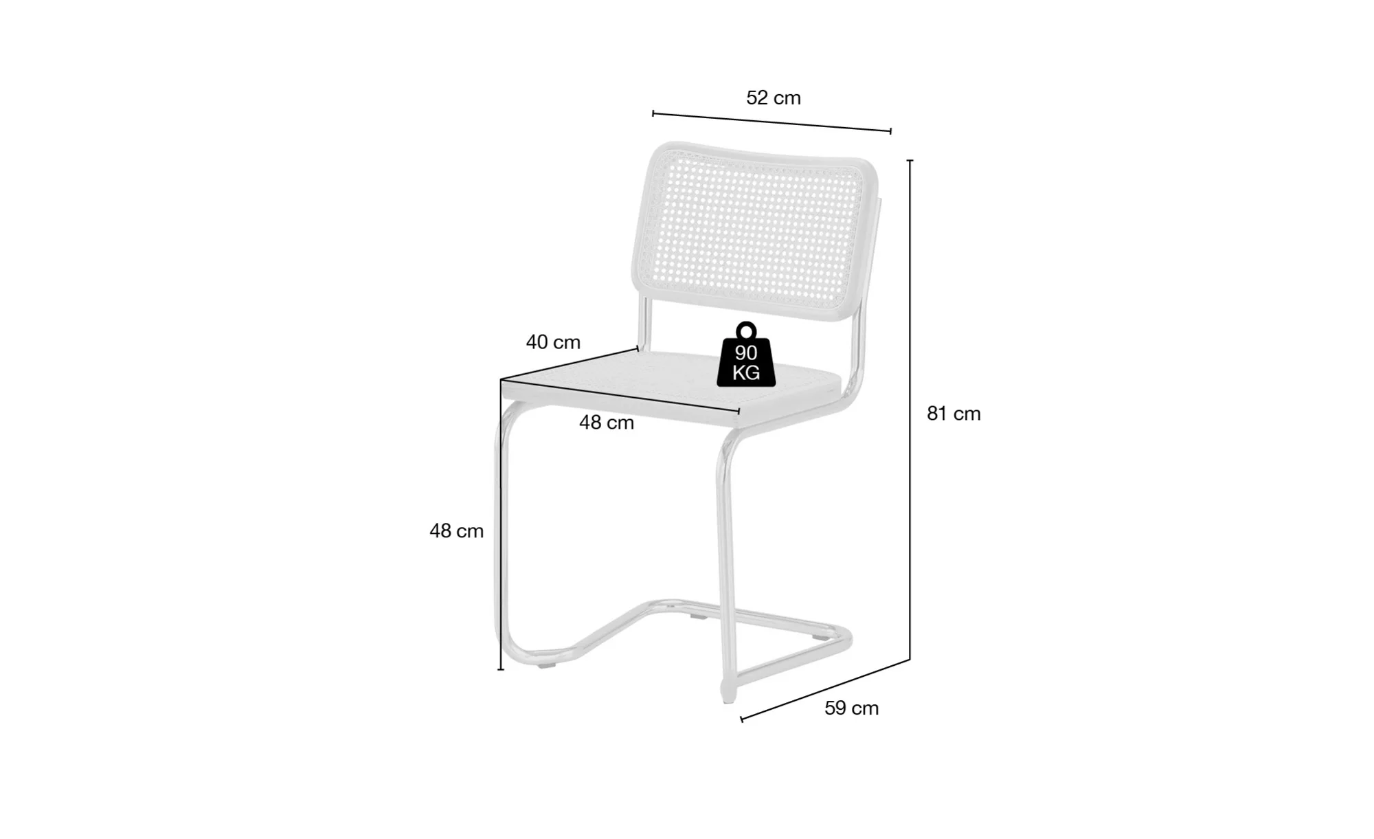 Schwingstuhl  Aberdeen - holzfarben - 52 cm - 81 cm - 59 cm - Sconto günstig online kaufen