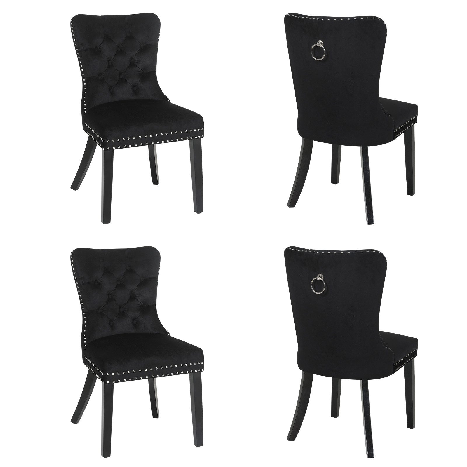 Puluomis Esszimmerstuhl (2/4/6/8 Set Grau/ Schwarz/Beige, günstig online kaufen