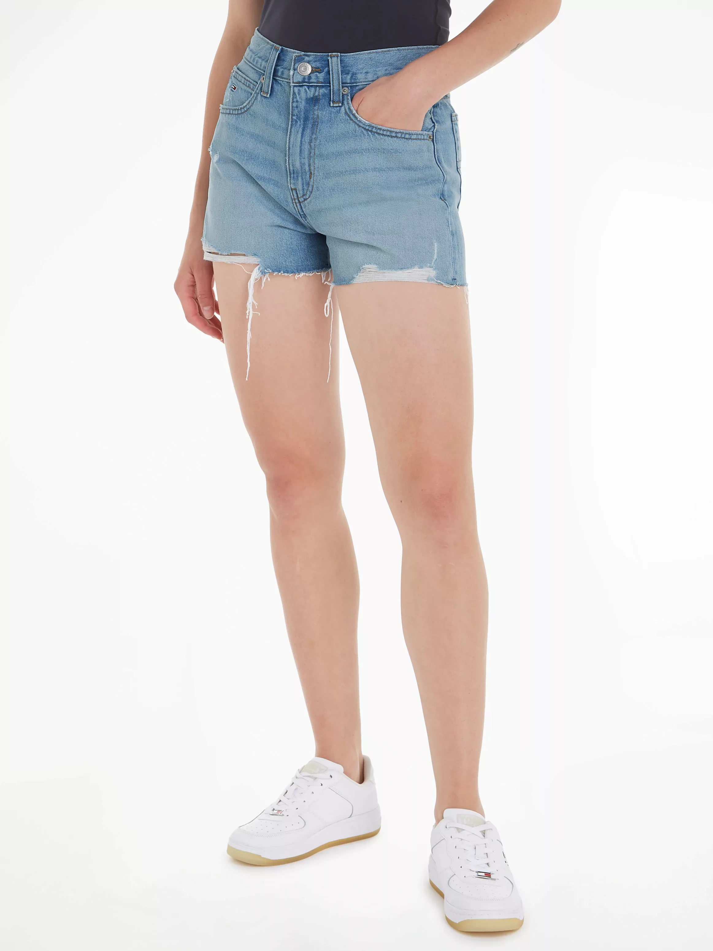 Tommy Jeans Shorts "HOT PANT BH0015", mit heavy Destroyed Effekten am Saum günstig online kaufen