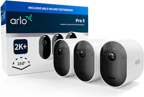 ARLO Überwachungskamera »Pro 5 2K+ Spotlight (3er Set)«, Außenbereich, (Pac günstig online kaufen