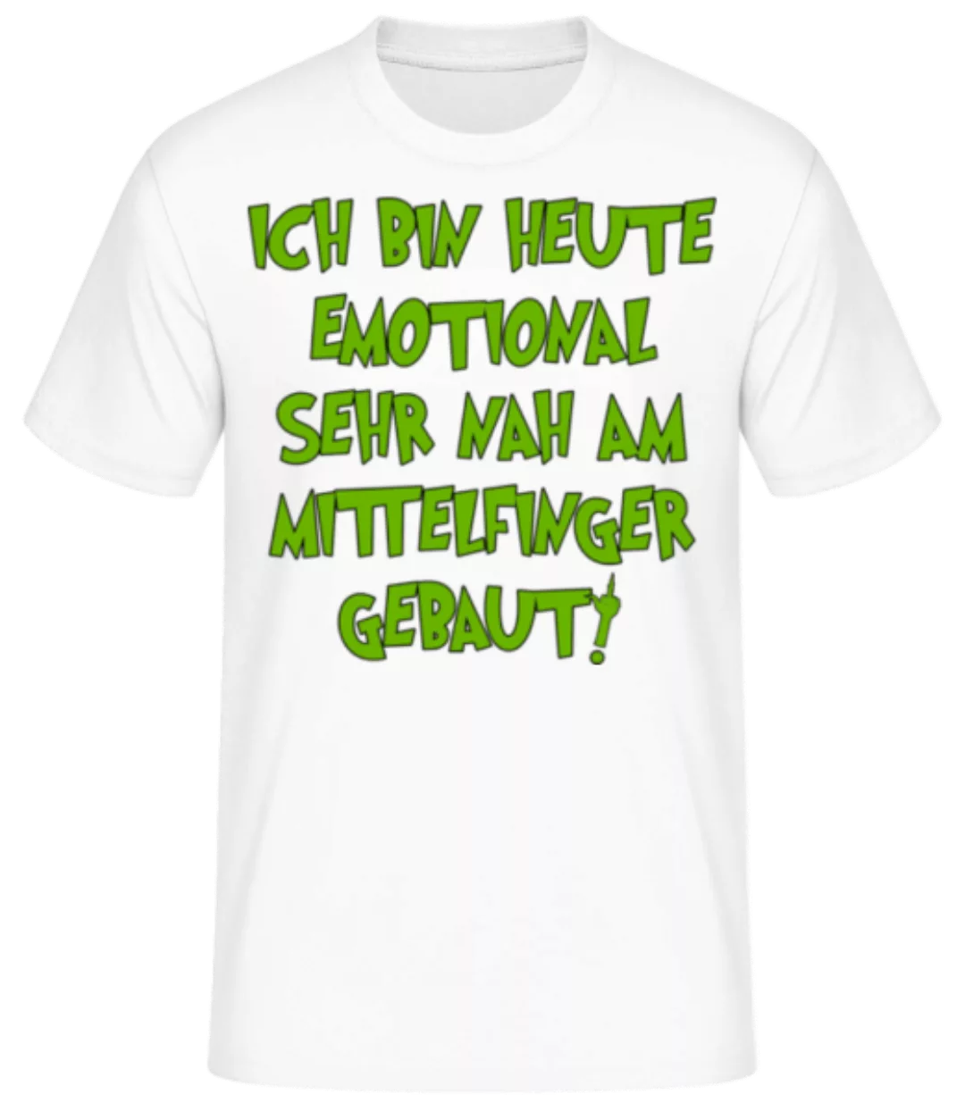 Emotionaler Mittelfinger · Männer Basic T-Shirt günstig online kaufen