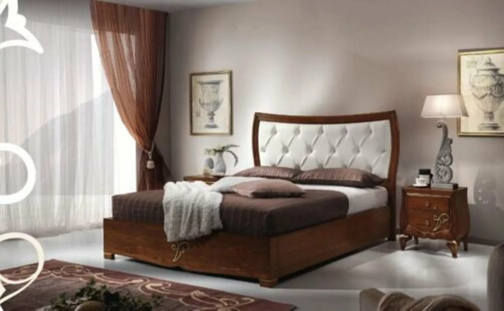 JVmoebel Bett, Bett Betten Bettrahmen Holz Doppel Schlafzimmer Braun Modern günstig online kaufen