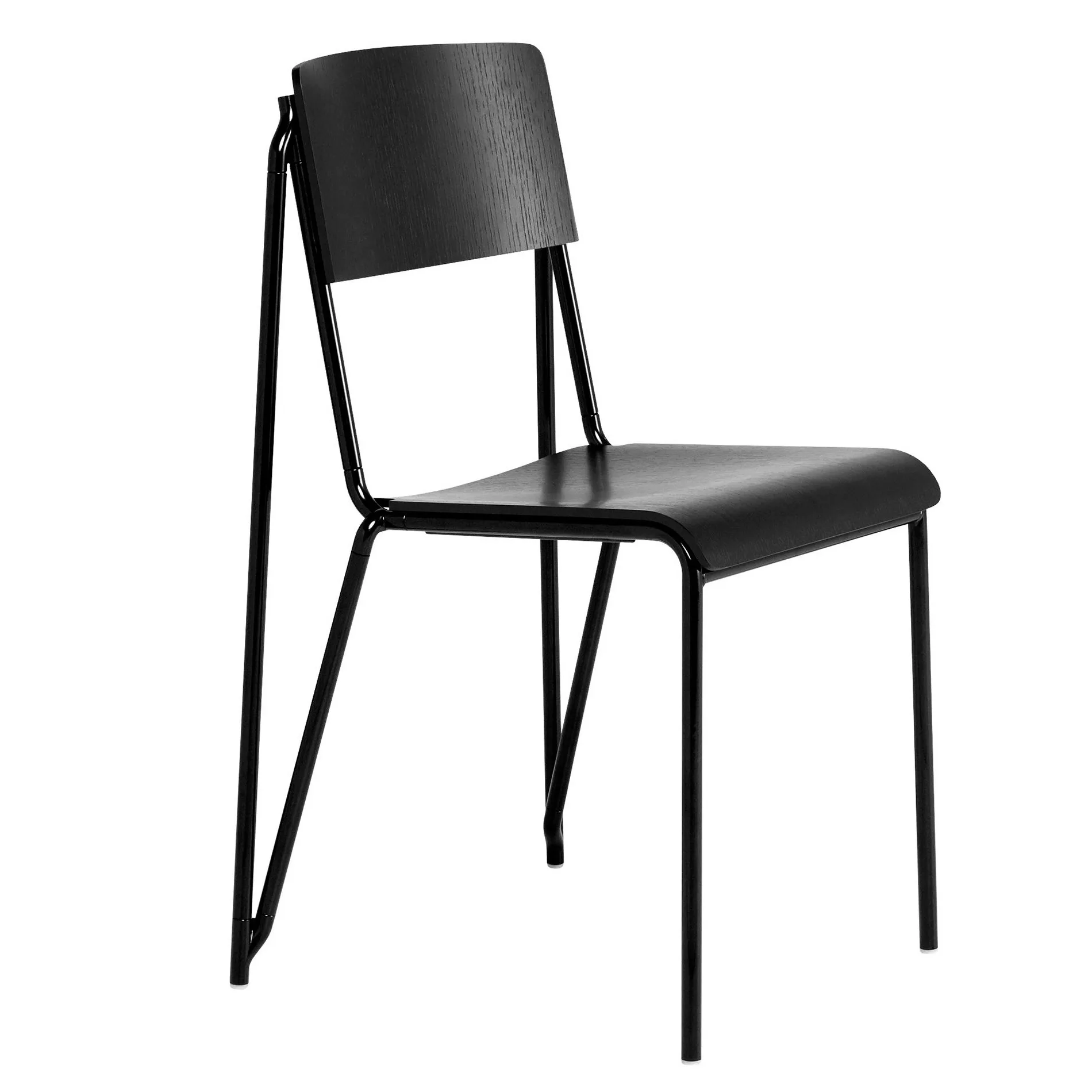 HAY - Petit Standard Stuhl gebeizt - schwarz/Eichenfurnier gebeizt/Gestell günstig online kaufen