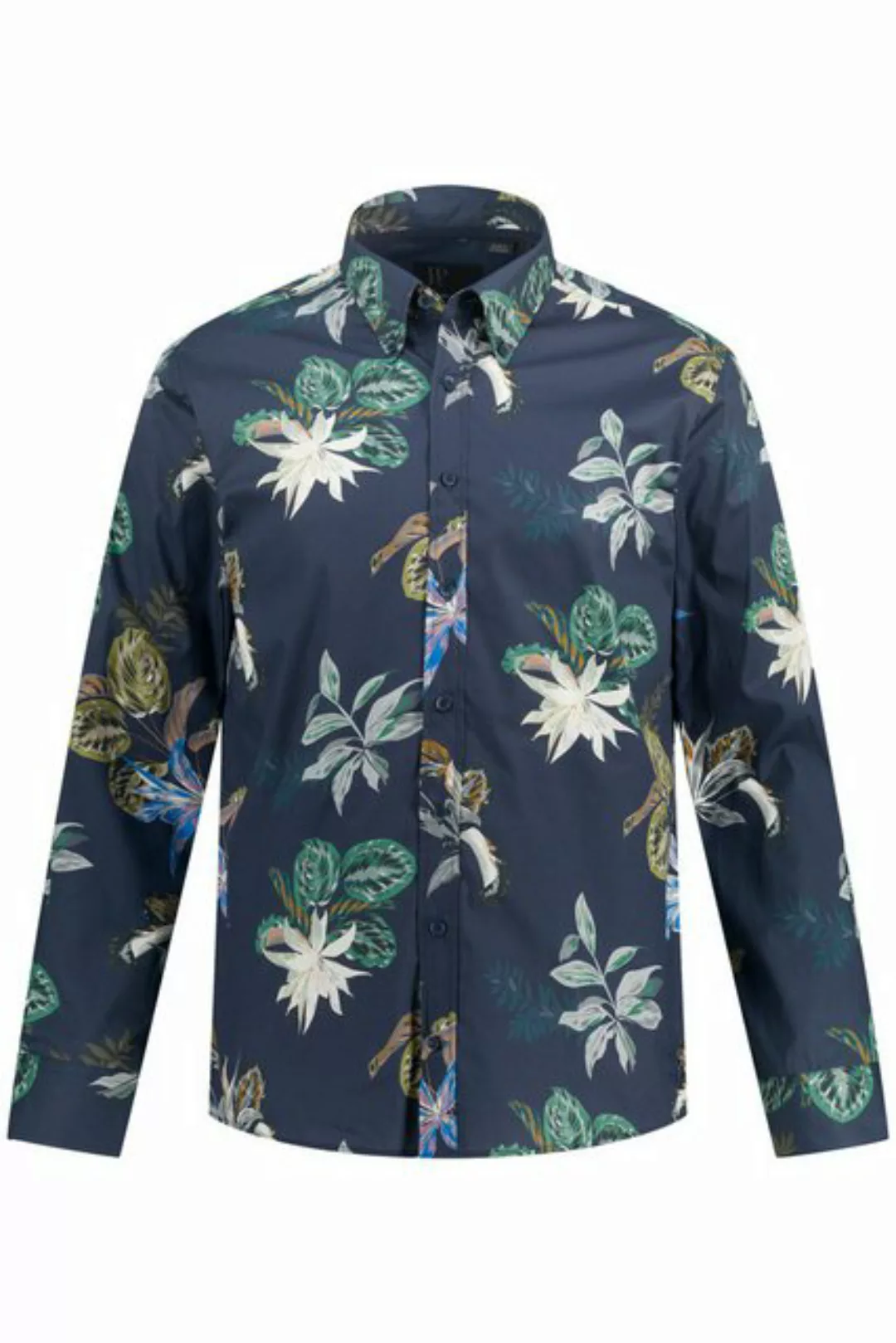 JP1880 Businesshemd Hemd Langarm floraler Print Buttondown-Kragen günstig online kaufen