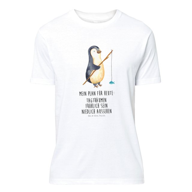 Mr. & Mrs. Panda T-Shirt Pinguin Angler - Weiß - Geschenk, Junggesellenabsc günstig online kaufen