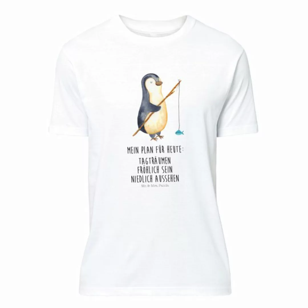 Mr. & Mrs. Panda T-Shirt Pinguin Angler - Weiß - Geschenk, Junggesellenabsc günstig online kaufen