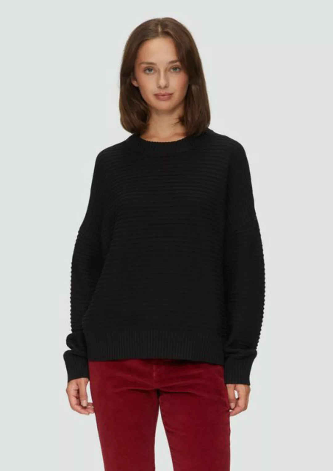 s.Oliver Strickpullover Oversized Strickpullover mit Ottoman-Struktur günstig online kaufen