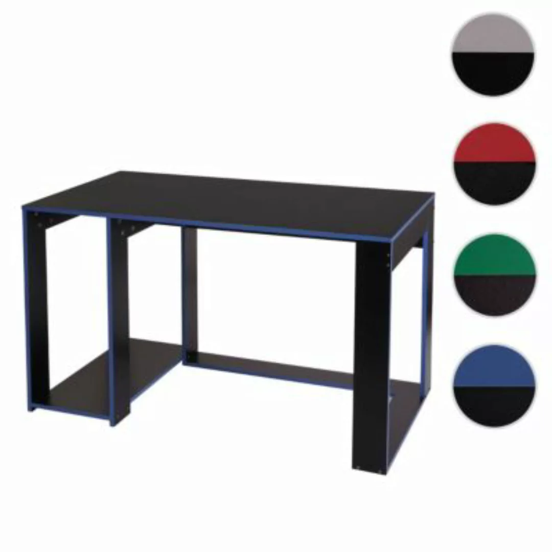 HWC Mendler Schreibtisch schwarz/blau günstig online kaufen