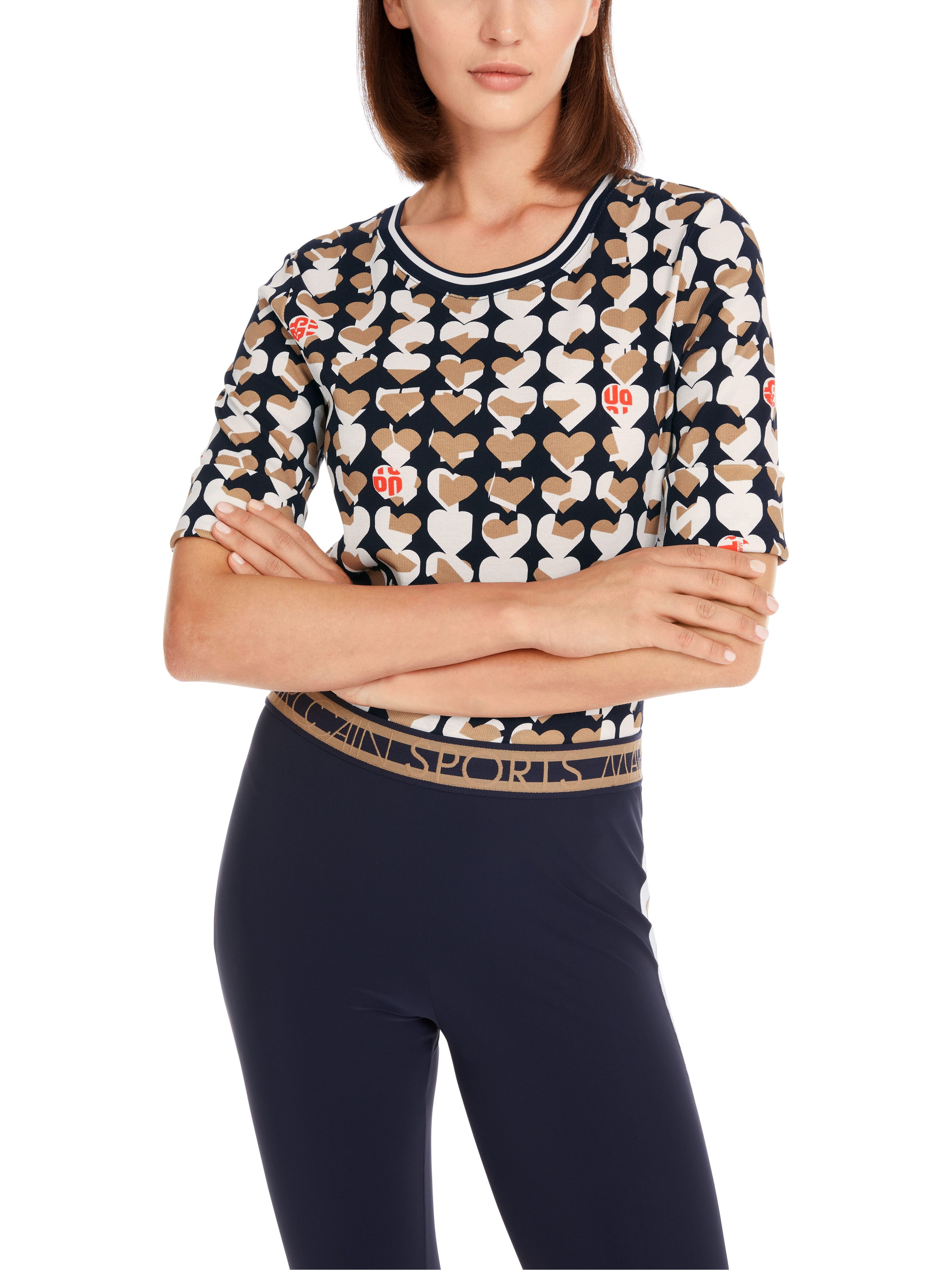 Marc Cain Rundhalsshirt "Heartbreaker" Premium Damenmode günstig online kaufen