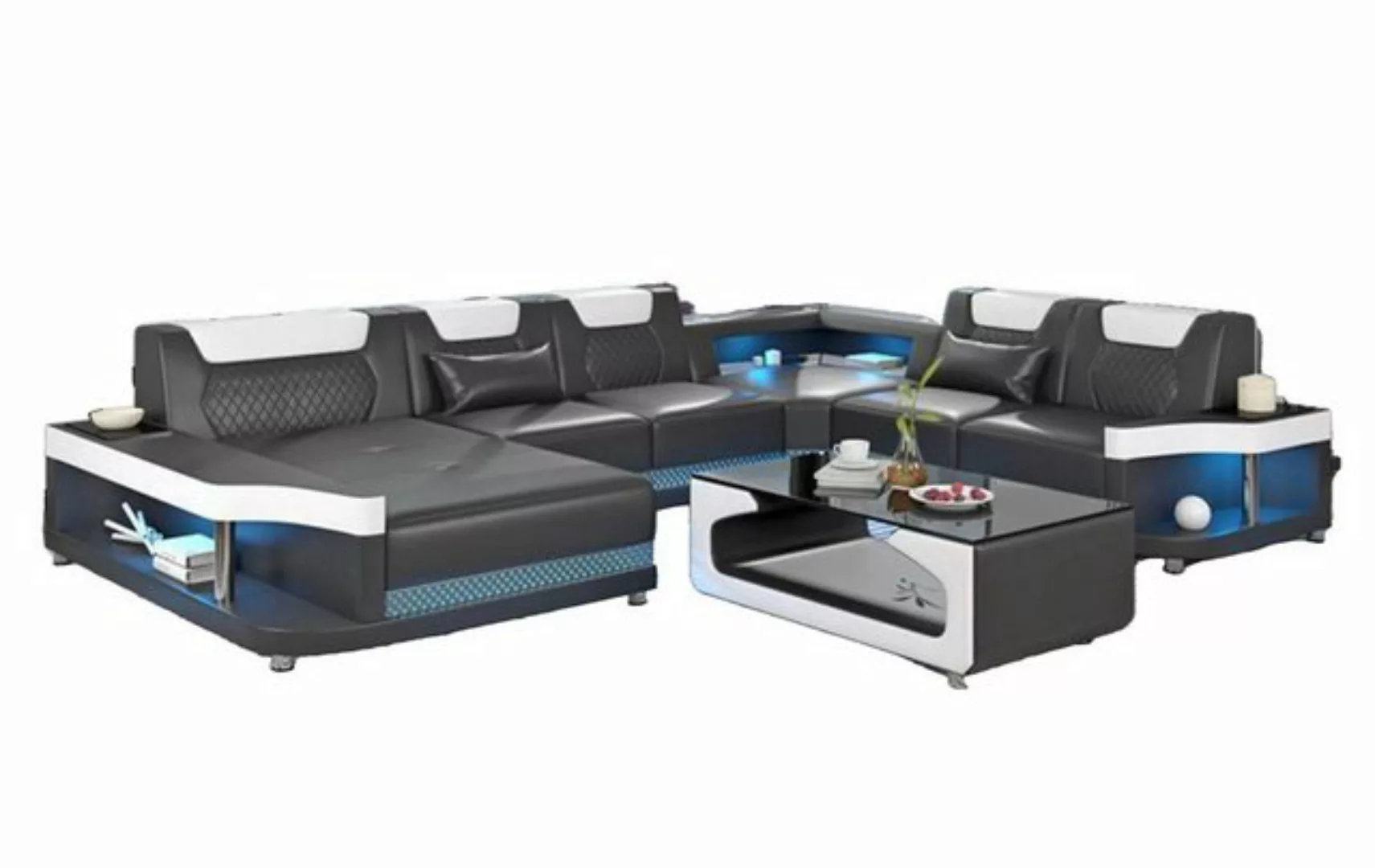 JVmoebel Ecksofa Ecksofas U Form Modernes Polster Wohnzimmer Möbel Ecksofa, günstig online kaufen