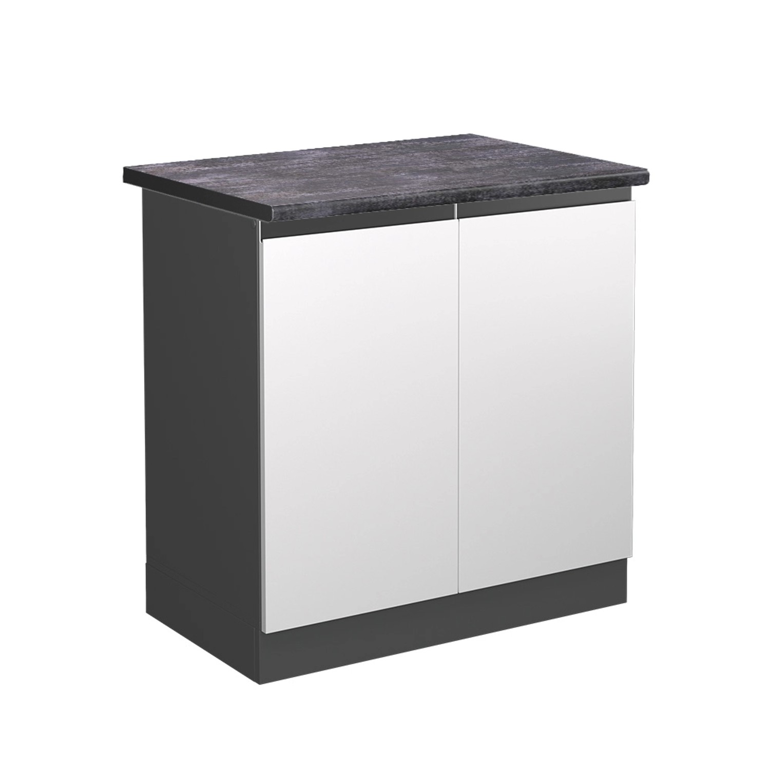 Vicco Spülenunterschrank R-Line, Weiß/Anthrazit, 80 cm, günstig online kaufen