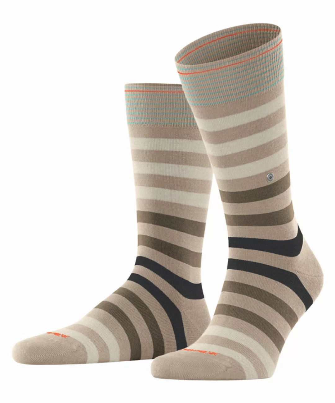 Burlington Blackpool Herren Socken, 40-46, Beige, Streifen, Baumwolle, 2102 günstig online kaufen