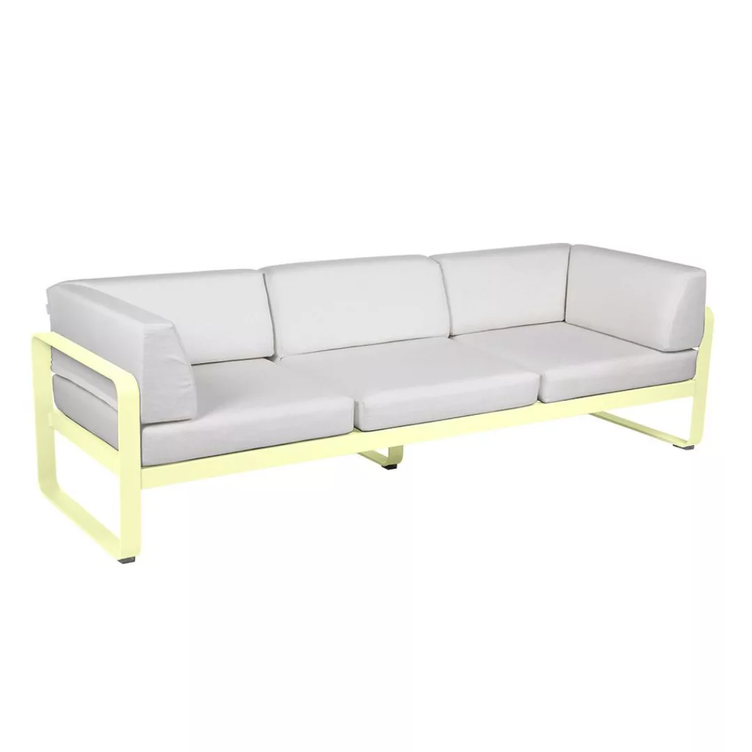 Bellevie 3-Sitzer Club Sofa Outdoor A6 Zitronensorbet 81 Grauweiß günstig online kaufen