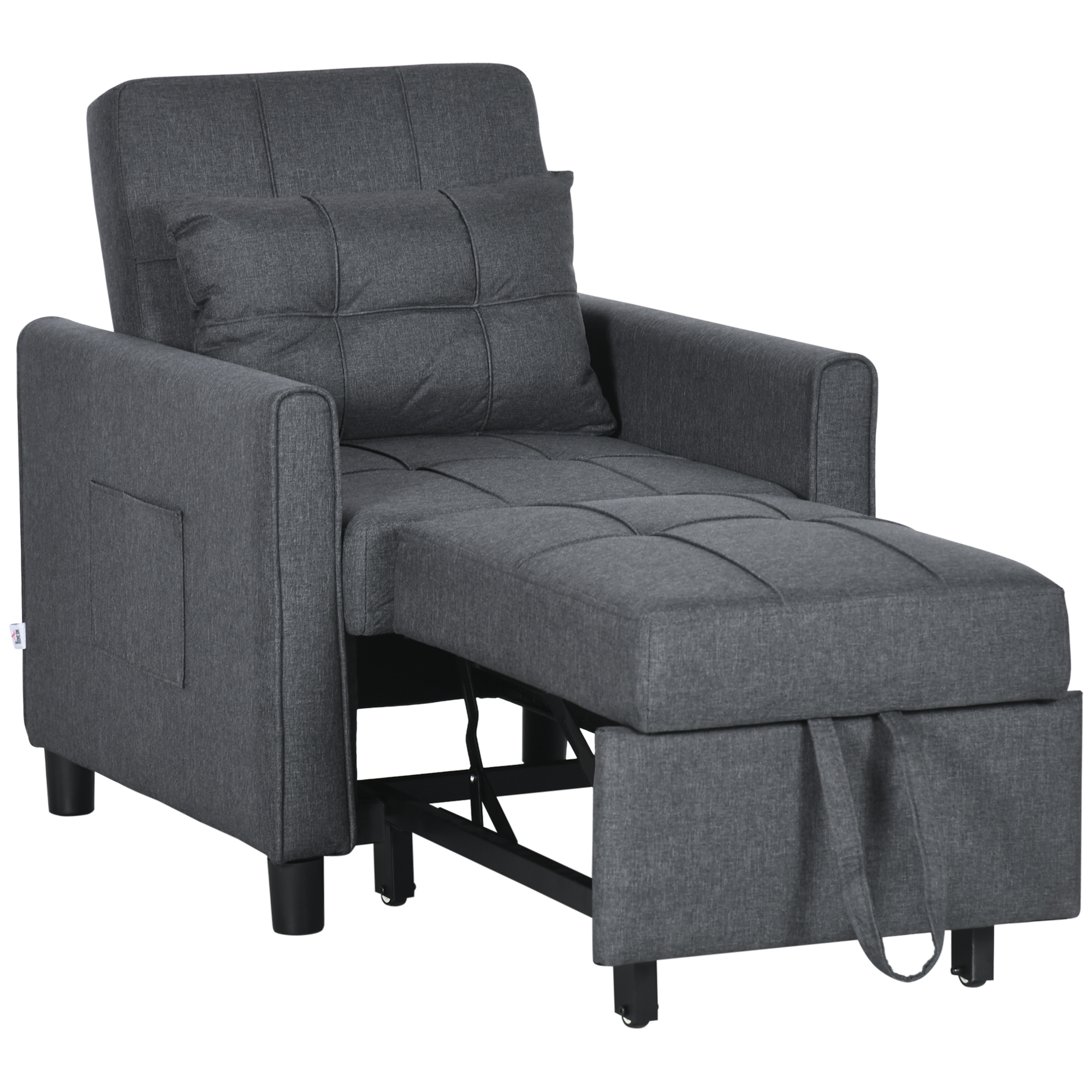 HOMCOM Fauteuil convertible 1 place 3 in 1, Schlafsessel mit verstellbarer günstig online kaufen