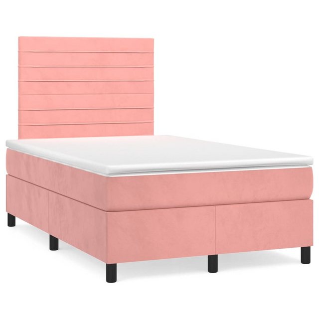 vidaXL Boxspringbett Bett Boxspringbett mit Matratze komplett Samt (120 x 2 günstig online kaufen