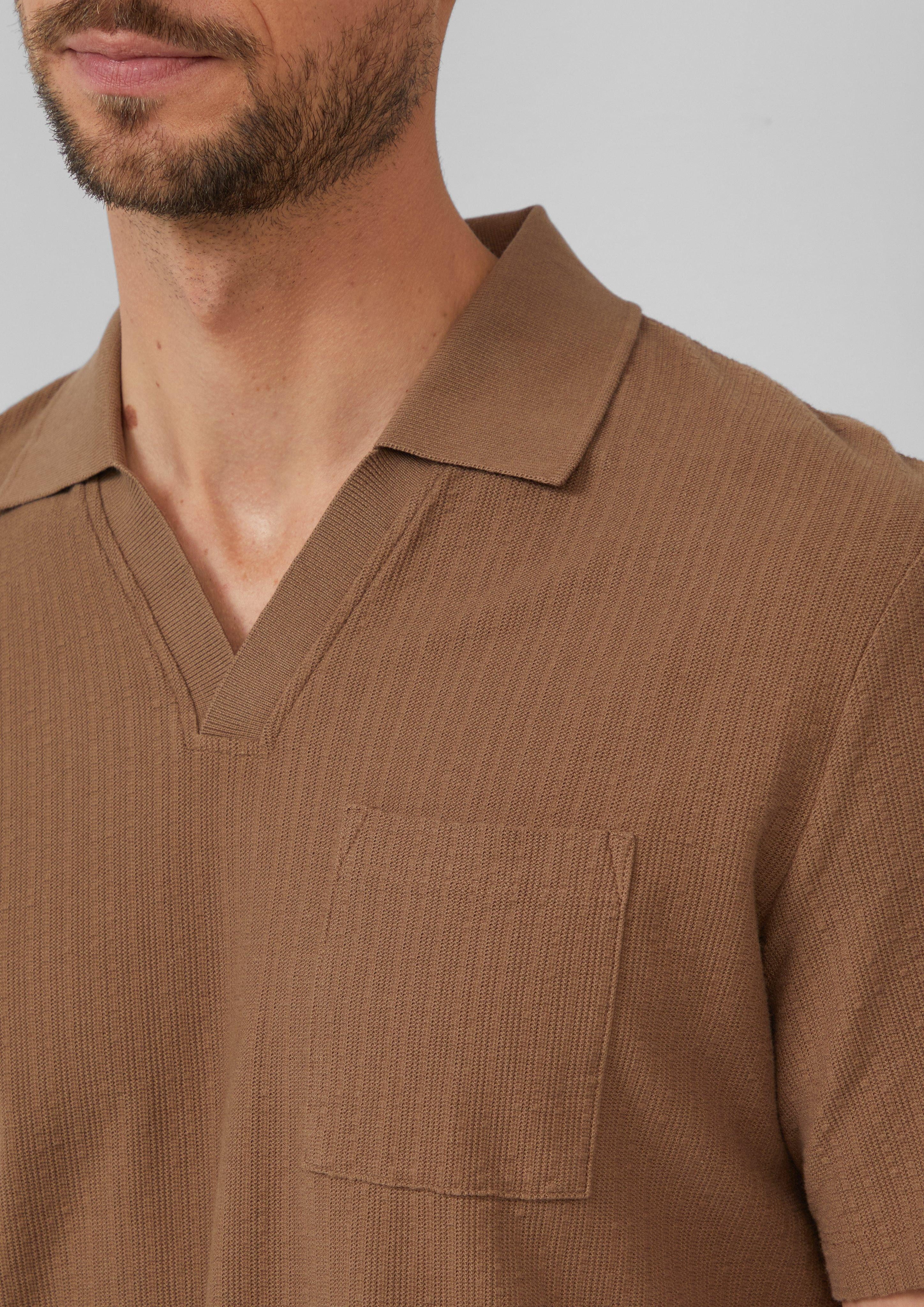 s.Oliver Kurzarmshirt Poloshirt aus Struktur-Jersey mit günstig online kaufen
