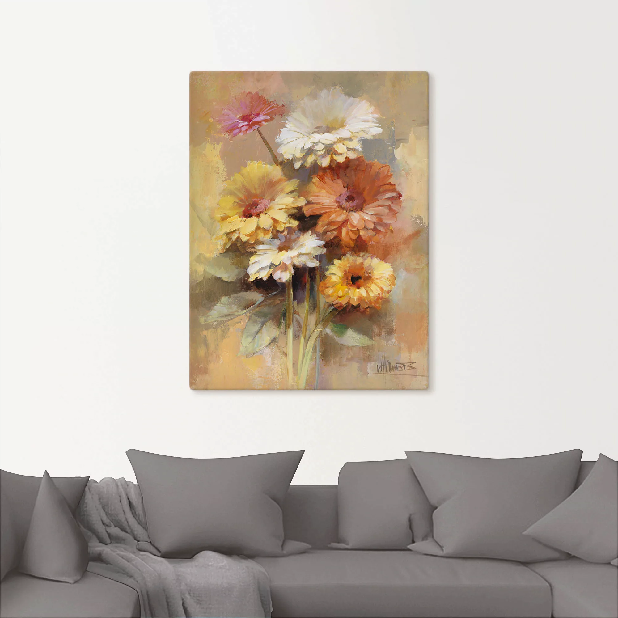 Artland Leinwandbild "Blumenstrauß I", Blumen, (1 St.) günstig online kaufen