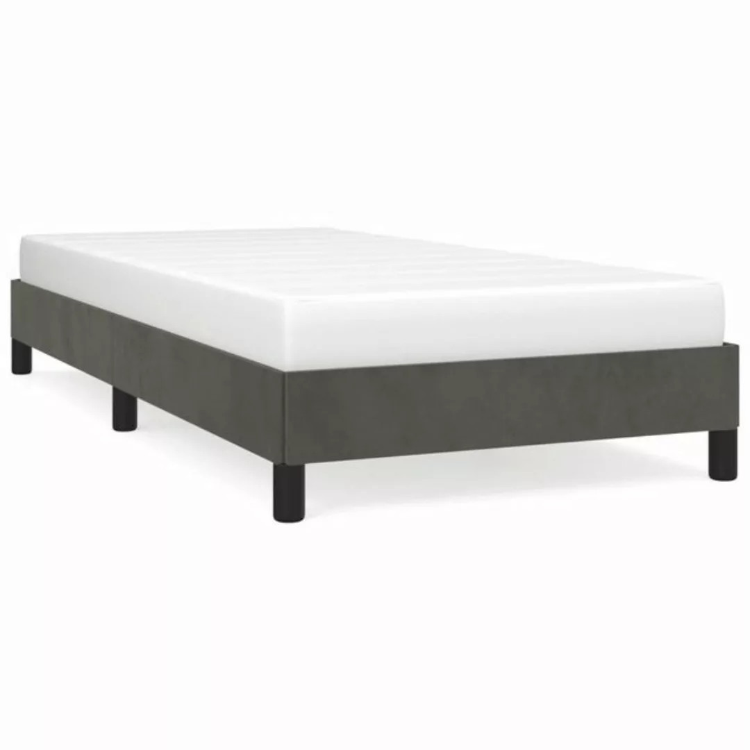 furnicato Bett Bettgestell Dunkelgrau 90x200 cm Samt günstig online kaufen