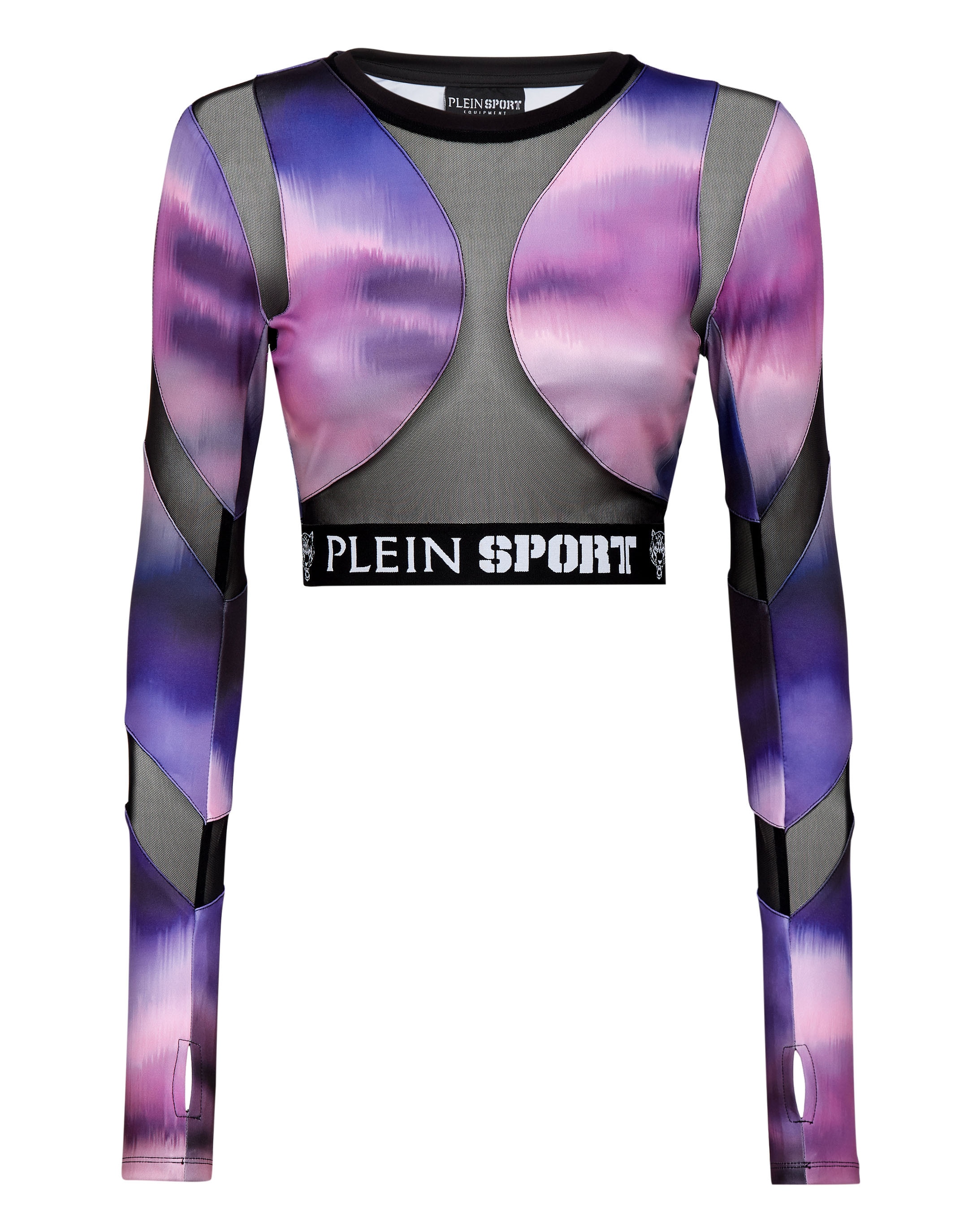 PLEIN SPORT Lauftop "Sport Top Cropped Top Optical" günstig online kaufen