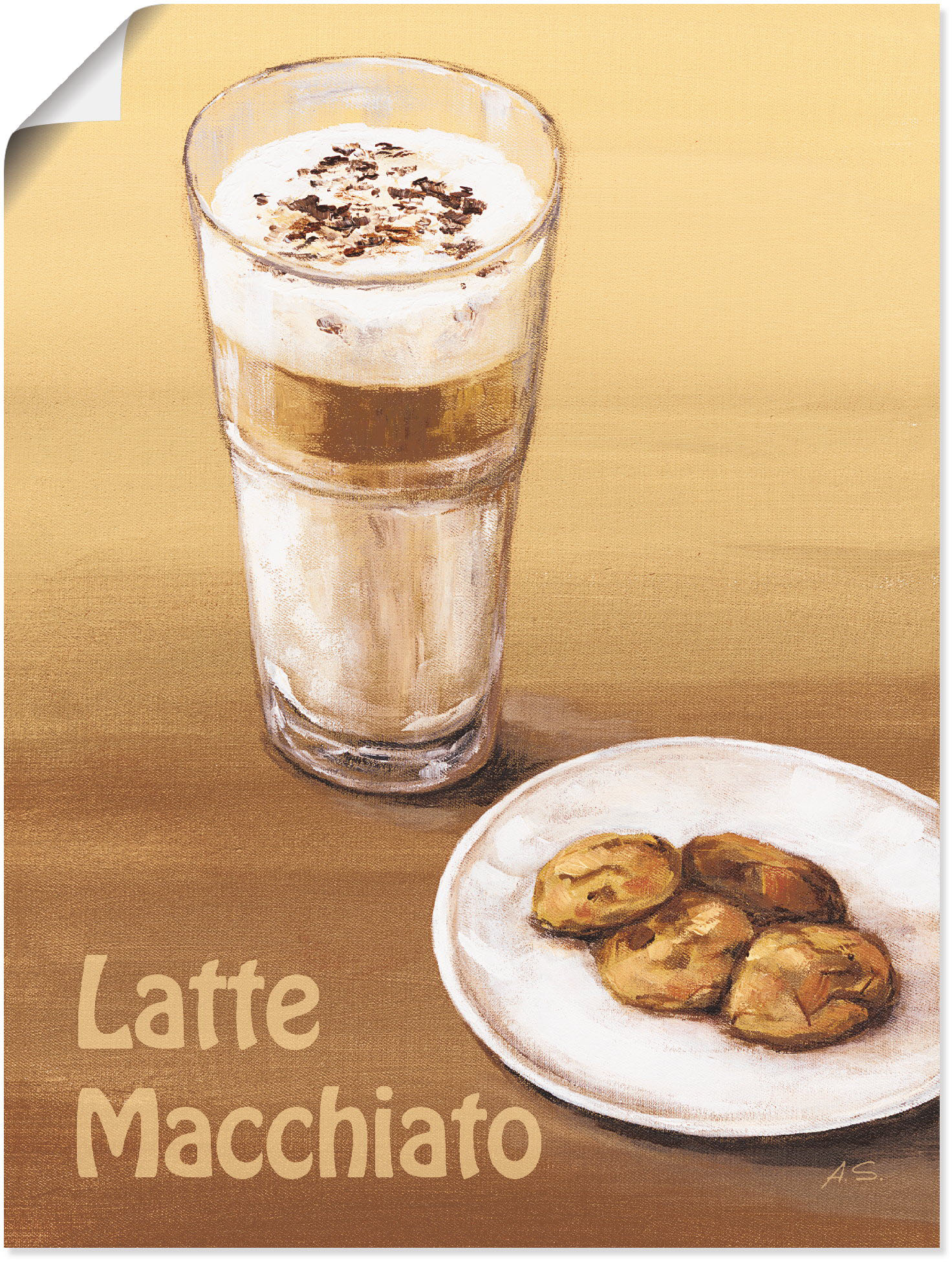 Artland Poster "Latte Macchiato III", Getränke, (1 St.), als Alubild, Leinw günstig online kaufen