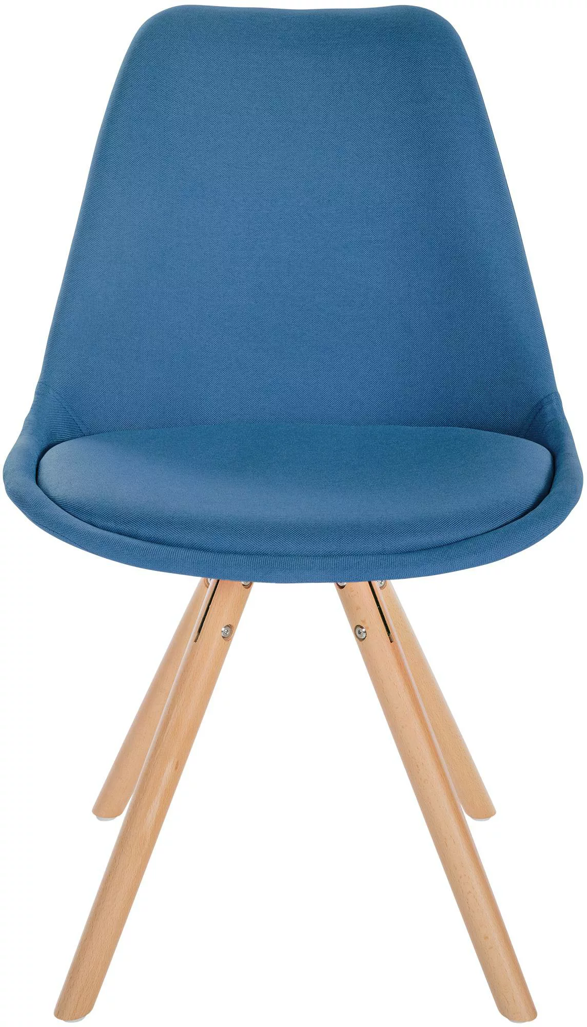 Stuhl Sofia Stoff Rund Blau günstig online kaufen