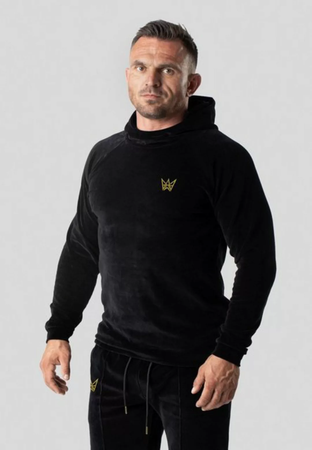 TRES AMIGOS Hoodie Hoodie aus Velour in sportlichem Stil, Homewear günstig online kaufen