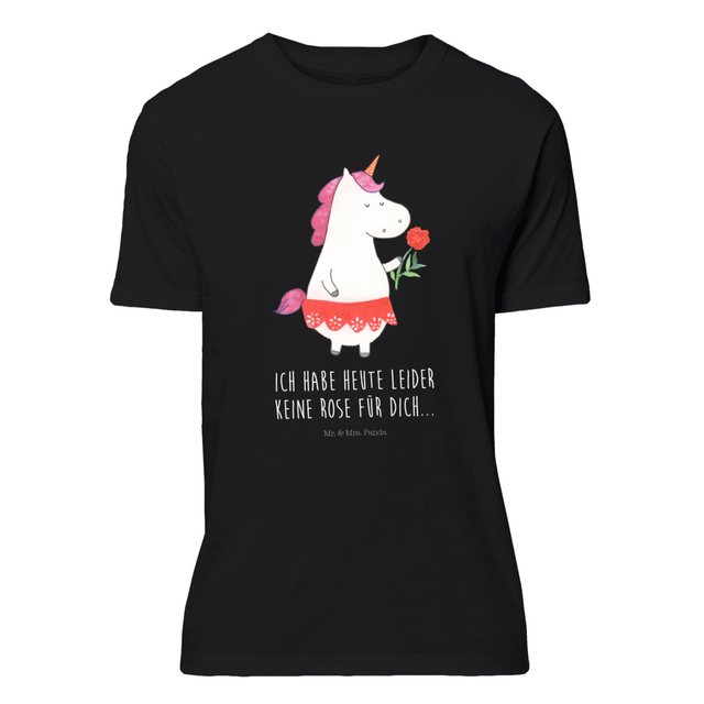 Mr. & Mrs. Panda T-Shirt Einhorn Dame - Schwarz - Geschenk, Einhorn Deko, A günstig online kaufen